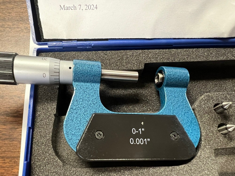 0-1" SCREW THREAD MICROMETER SET w. 5 pair anvils 400-ST-01