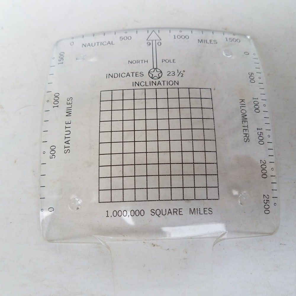 Map Grid Reference Curved Inclination Guide Tool 1000000 Square Miles