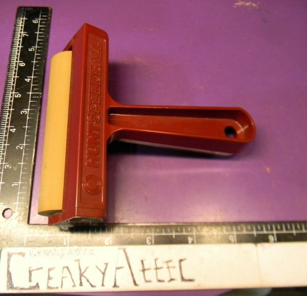 SPEEDBALL ROLLER SOFT SOLID 4 INCH BRAYER TEXTURE EMBOSS CREAKYATTIC