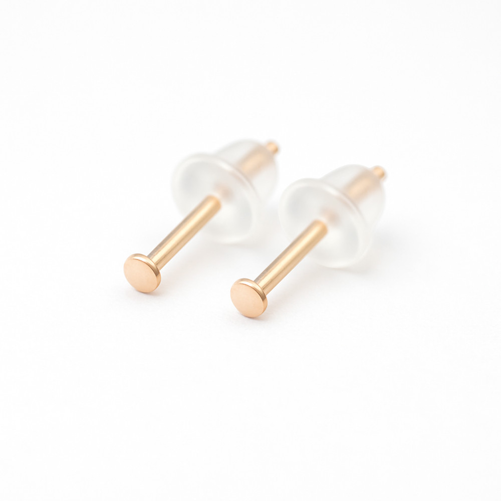 Mens Stud Earrings - Small Circle Studs