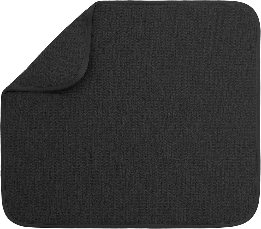 Multi-Purpose Microfiber Dish Drying Mat 16” x 18”: Elegant Kitchen Essential