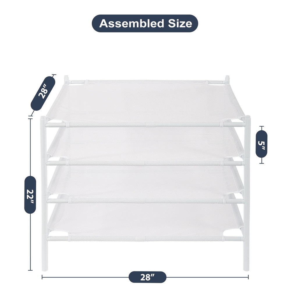 STO STO Sweater Drying Rack, 4-Pack Stackable Mesh Clothes Drying Rack, Laund...