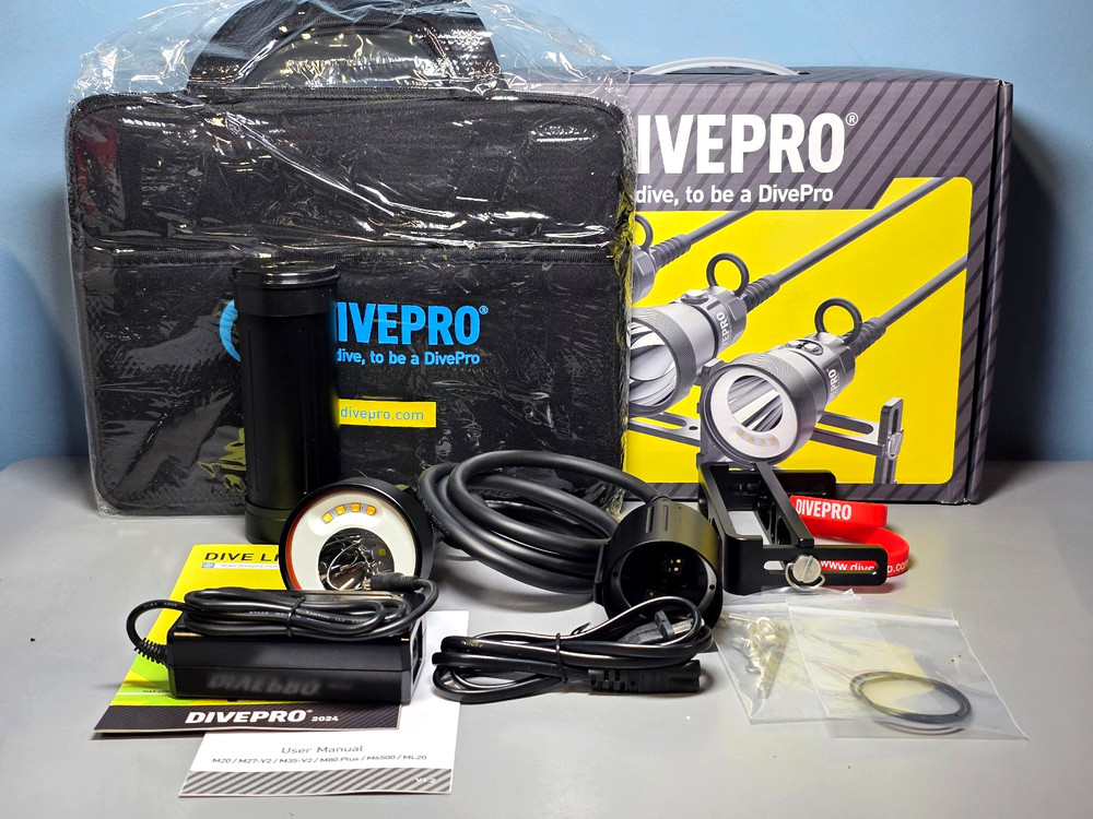 Divepro M6500B Technical Backmount Dive Light 6500 Lumen Rechargable - New!
