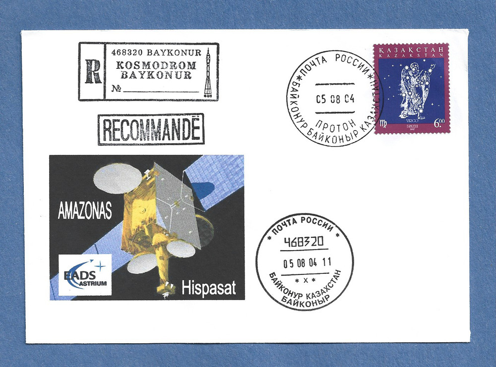 AMAZONAS HISASATLAUNCH 2004 RUSSIAN SPACE COVER