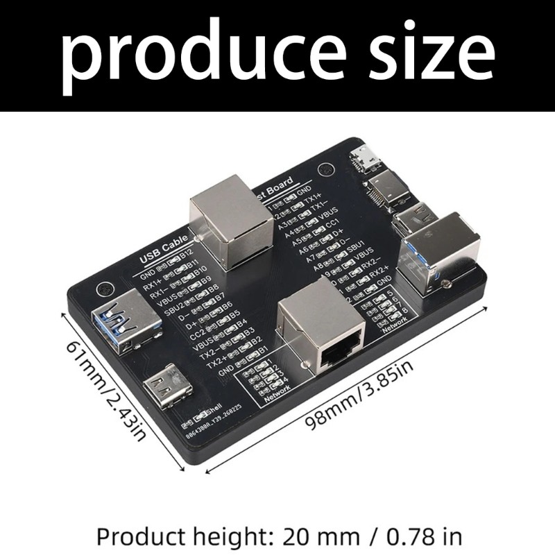 Efficient USB Cable Tester For Type C Microed B And RJ45 Cord Testing