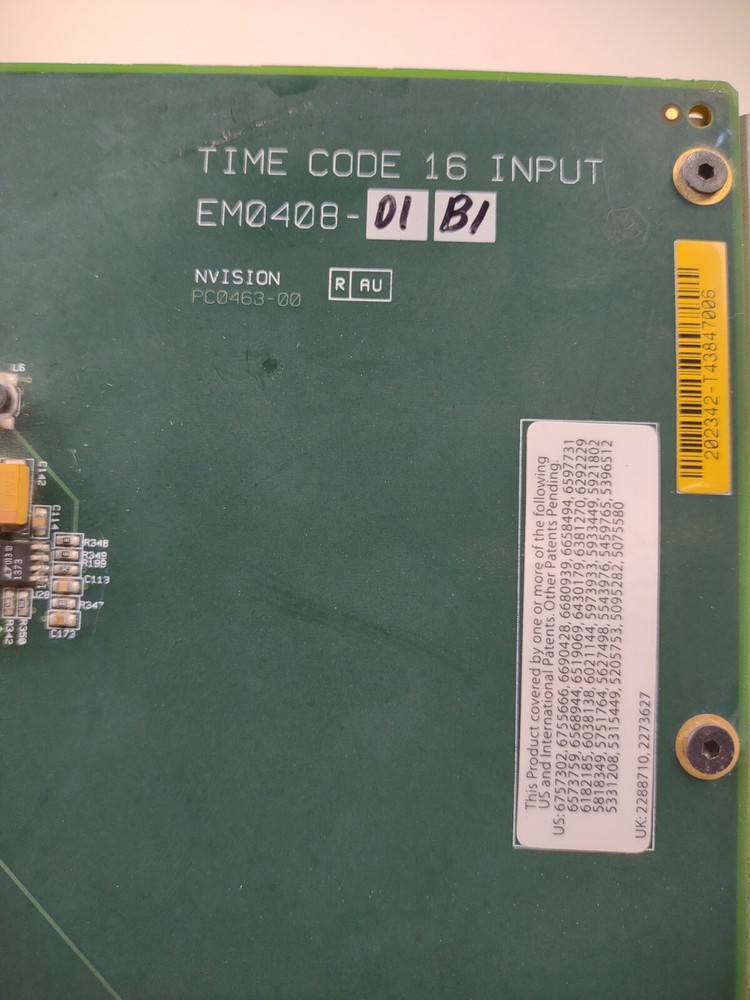 NVision EM0408 Time Code 16 Input Plug-In Module Card