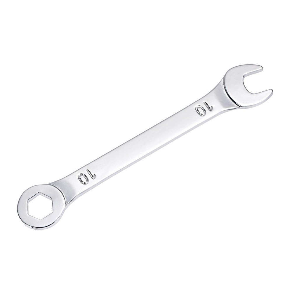 Thin Combination Wrench with Offset 6-Point End and Angled Open End 10mm