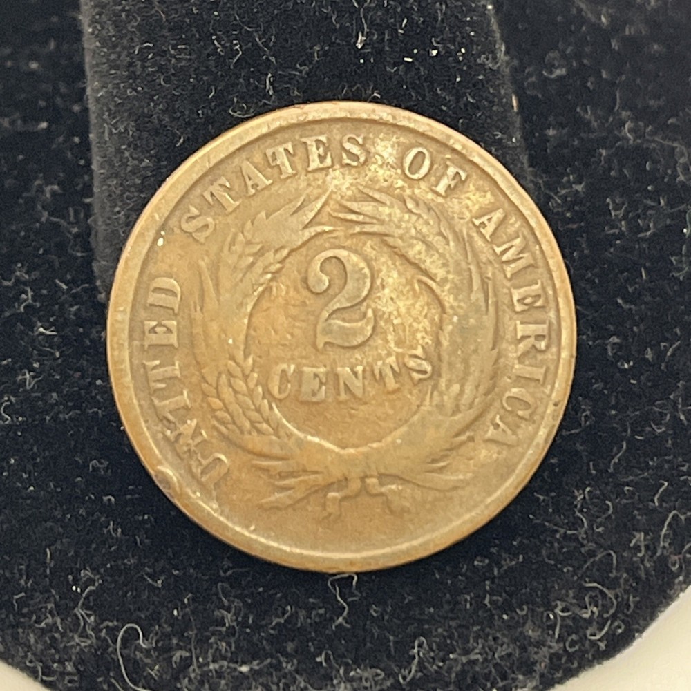 1864 Copper Two Cent Piece 2C
