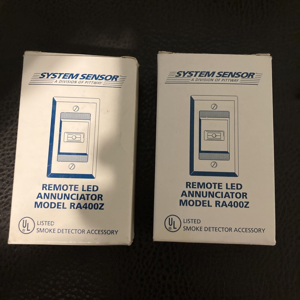 2 System Sensor Remote LED Annunicator Model RA400Z New In Box