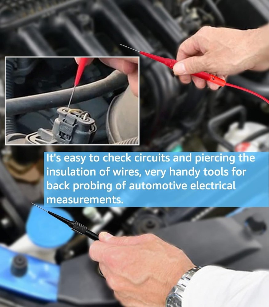 0.7mm Extra-Thin Multimeter Leads & Back Probe Kit for Precision Testing