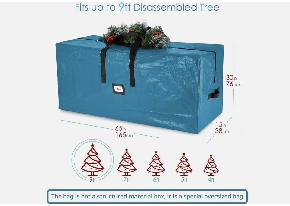 Hearth & Harbor 9 ft Christmas Tree Storage Bag - Artificial Christmas Tree
