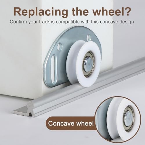 Sliding Closet Door Hardware Kit – 4 Pack Bottom Rollers & 4 Pack Replacement