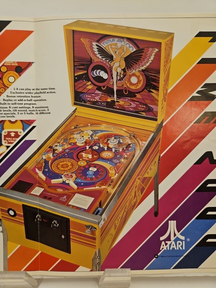 Atari Time 2000 Pinball Machine FLYER 1977 Ad Promo Insert Brochure Original