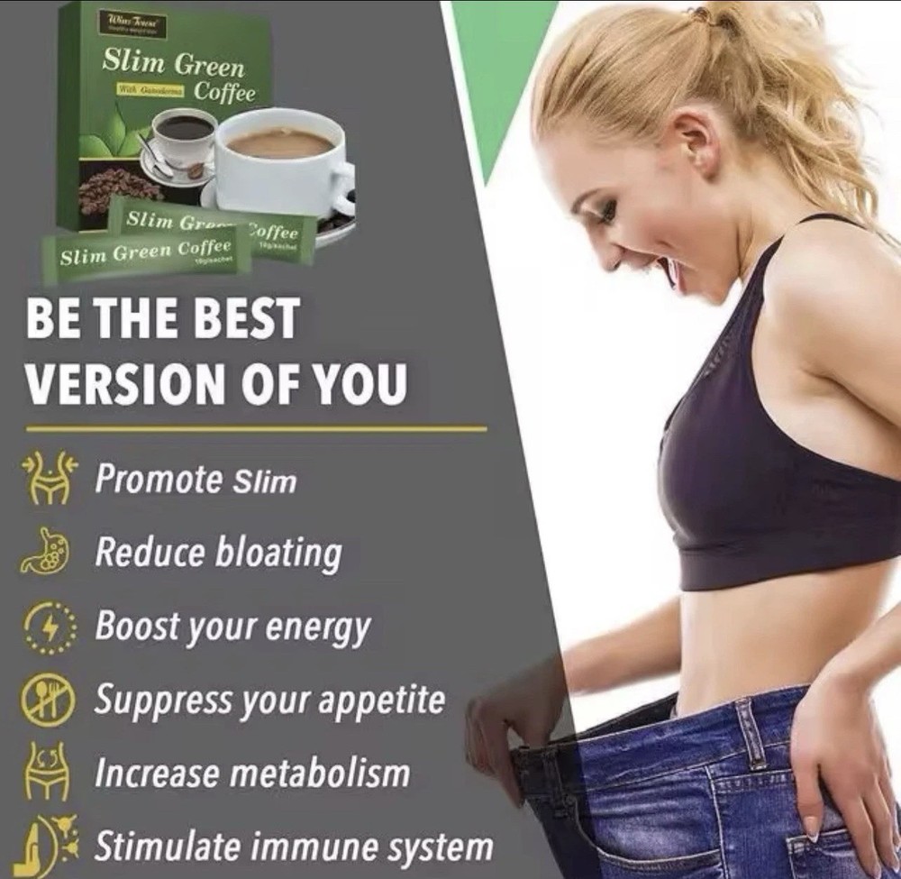 Green Coffee Extract w/ Ganoderma & Ginseng Instant Coffee 18 Sachets