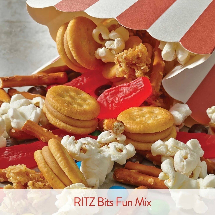 RITZ Bits Cheese Cracker Sandwiches 1.5oz 30 Count Bite Size Snacks