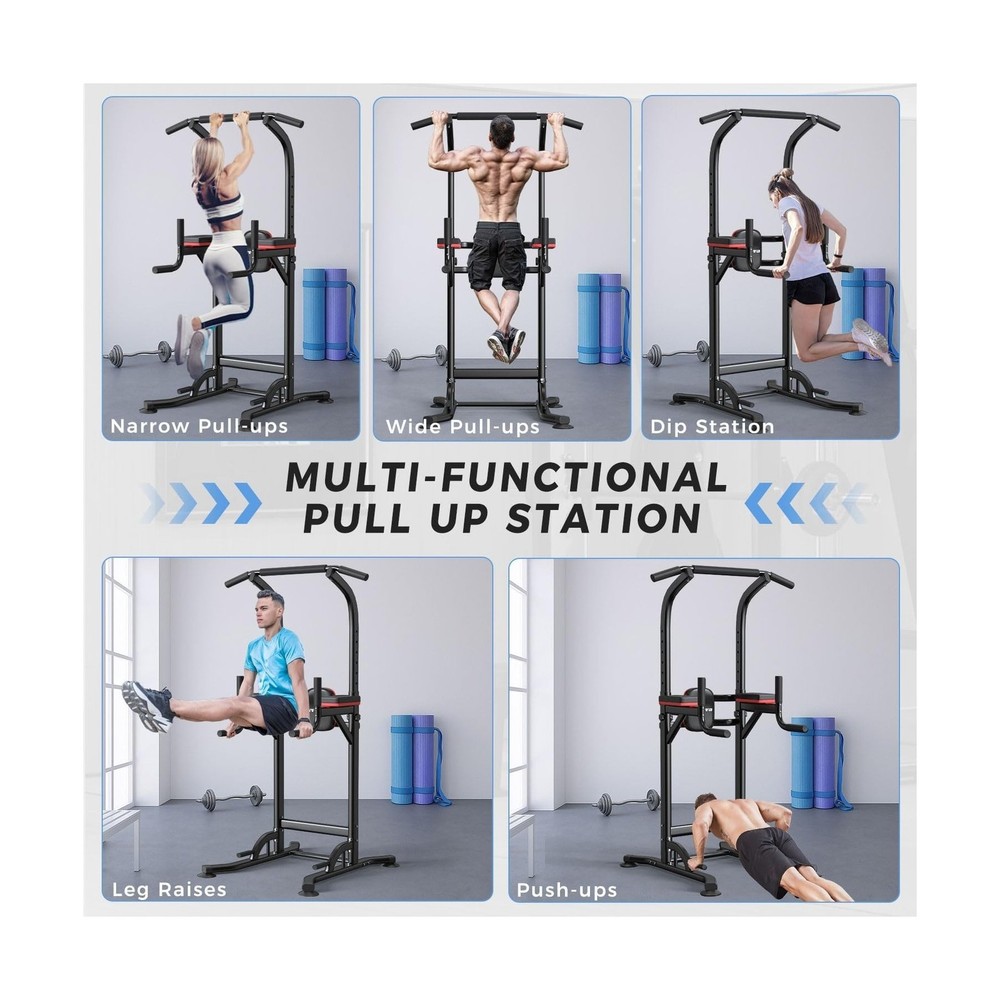 ZENOVA Pull Up Bar, Multi-Function Pull Up Dip Bar Station, Home Gym Workout ...