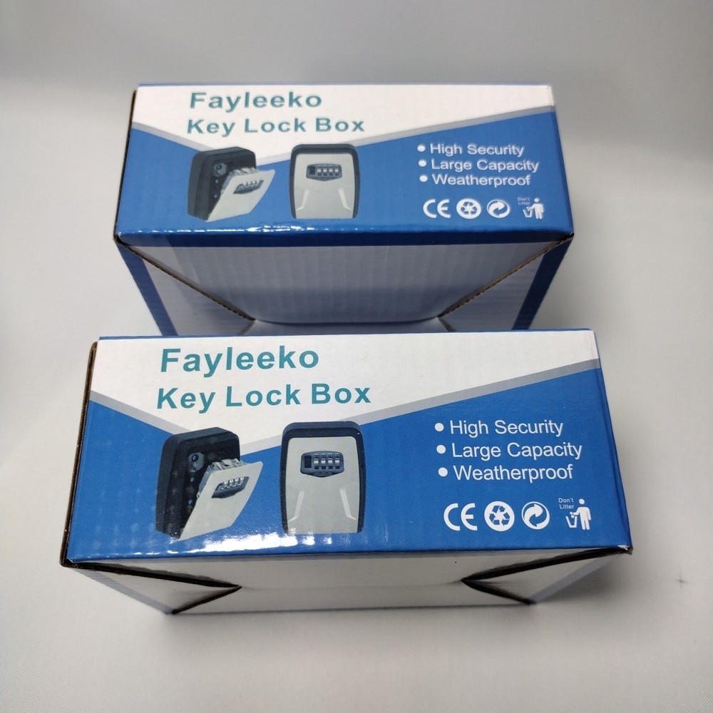 2 PACK Key Lock Box Wall Mounted, 5 Keys Capacity, Key Safe Security Storage