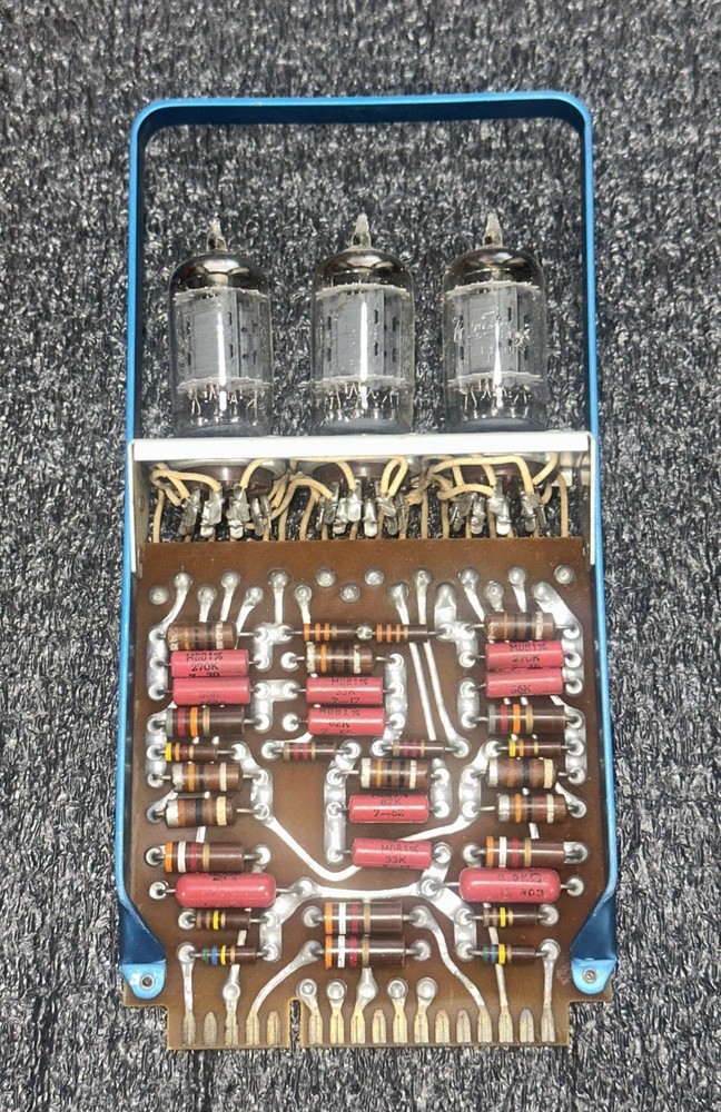 Bendix G-15 Computer "BI” Buffer Inverter Blue Handle Board w/ Three 5965 Tubes