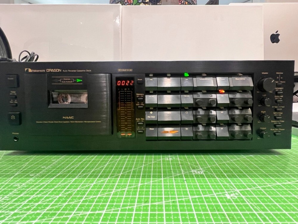 Nakamichi Dragon Auto-Reverse 3-Head Cassette Deck Serviced & Operational+Manual