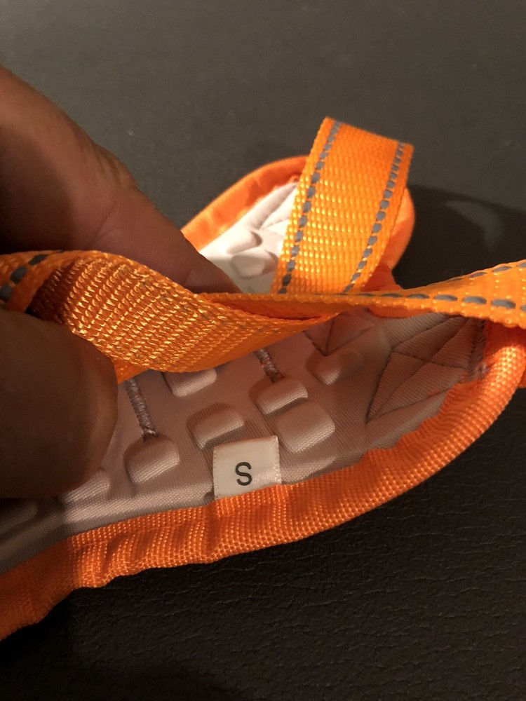 Ya-Us Orange Small Dog Harness Reflective Locking Clip Adjustable Padded