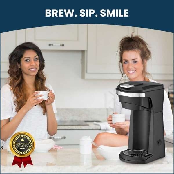 Culinary Chef, 2 In 1 Coffee Maker K Cup/Ground Coffee Compatible, Black