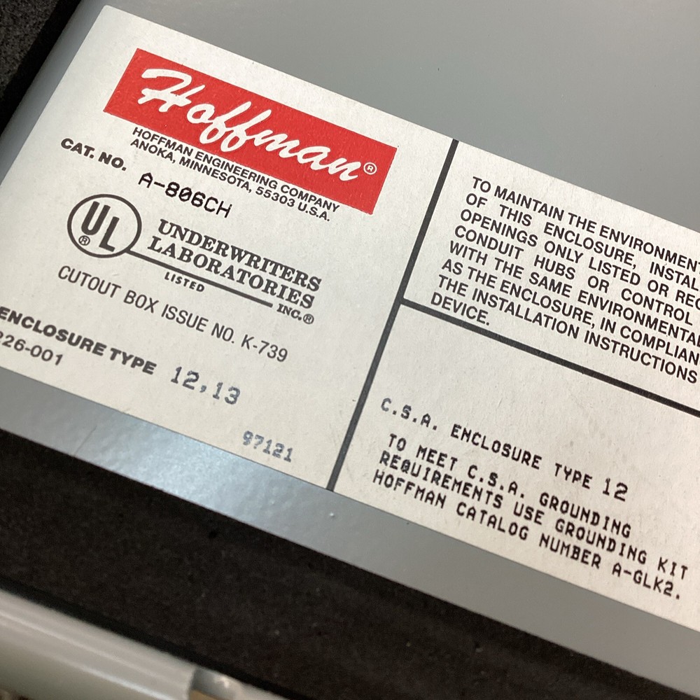 Red Lion Time Rate Indicator W/Hoffman Enclosure #A806CH W/cable Sensor