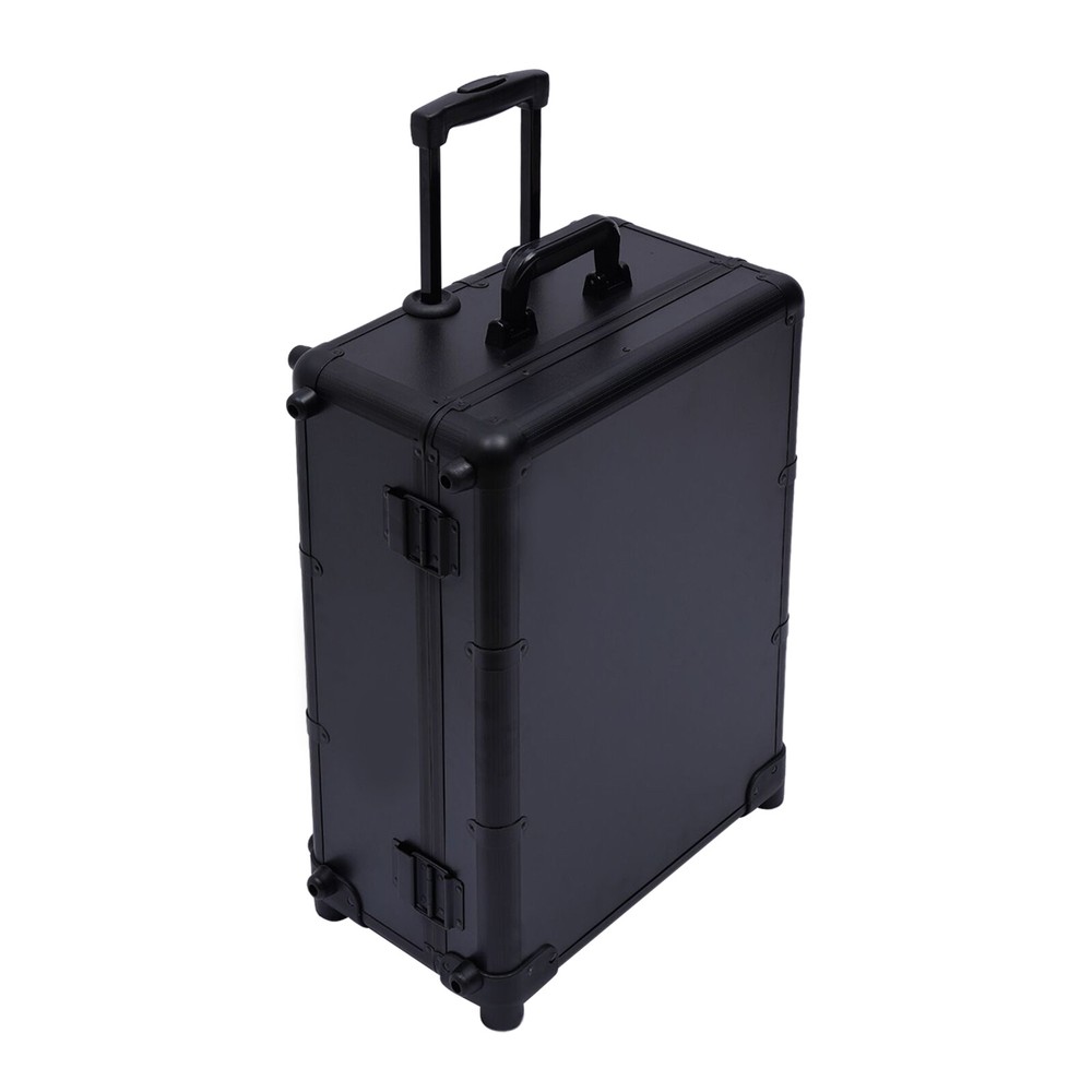 Rolling Makeup Train Case Cosmetic Box Trolley Organizer w/LED LIght & Mirror