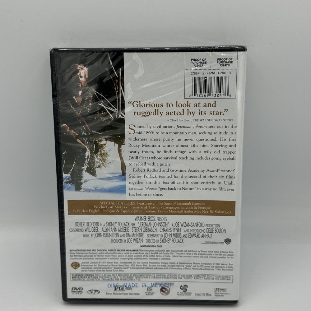 Jeremiah Johnson DVD Great Condition
