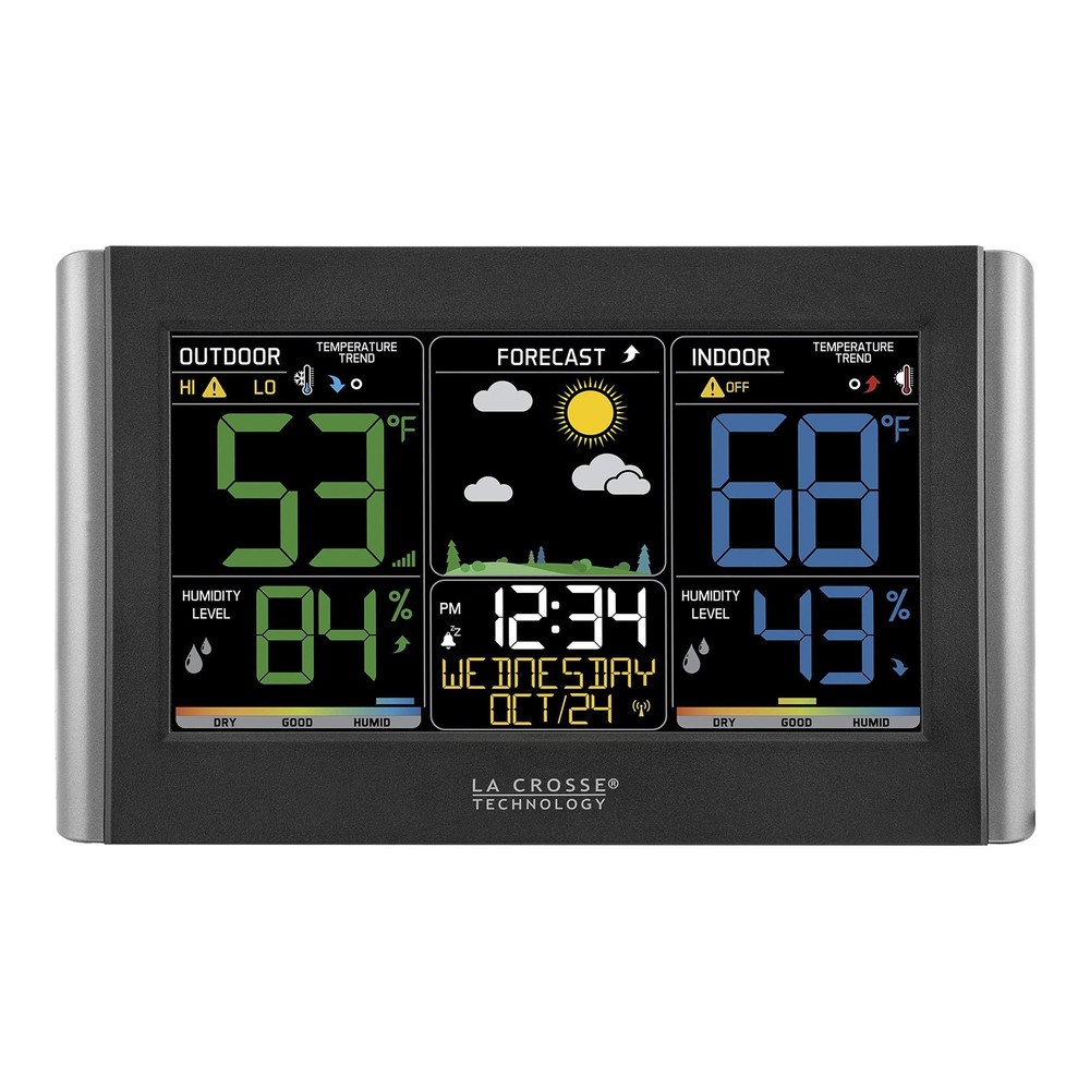 La Crosse Technology Weather Station with Customizable Alerts, Weather Foreca...