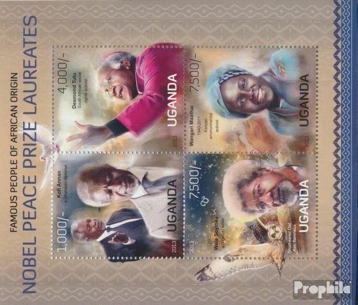 uganda 3075-3078 Sheetlet (complete issue) unmounted mint / never hinged 2013 No
