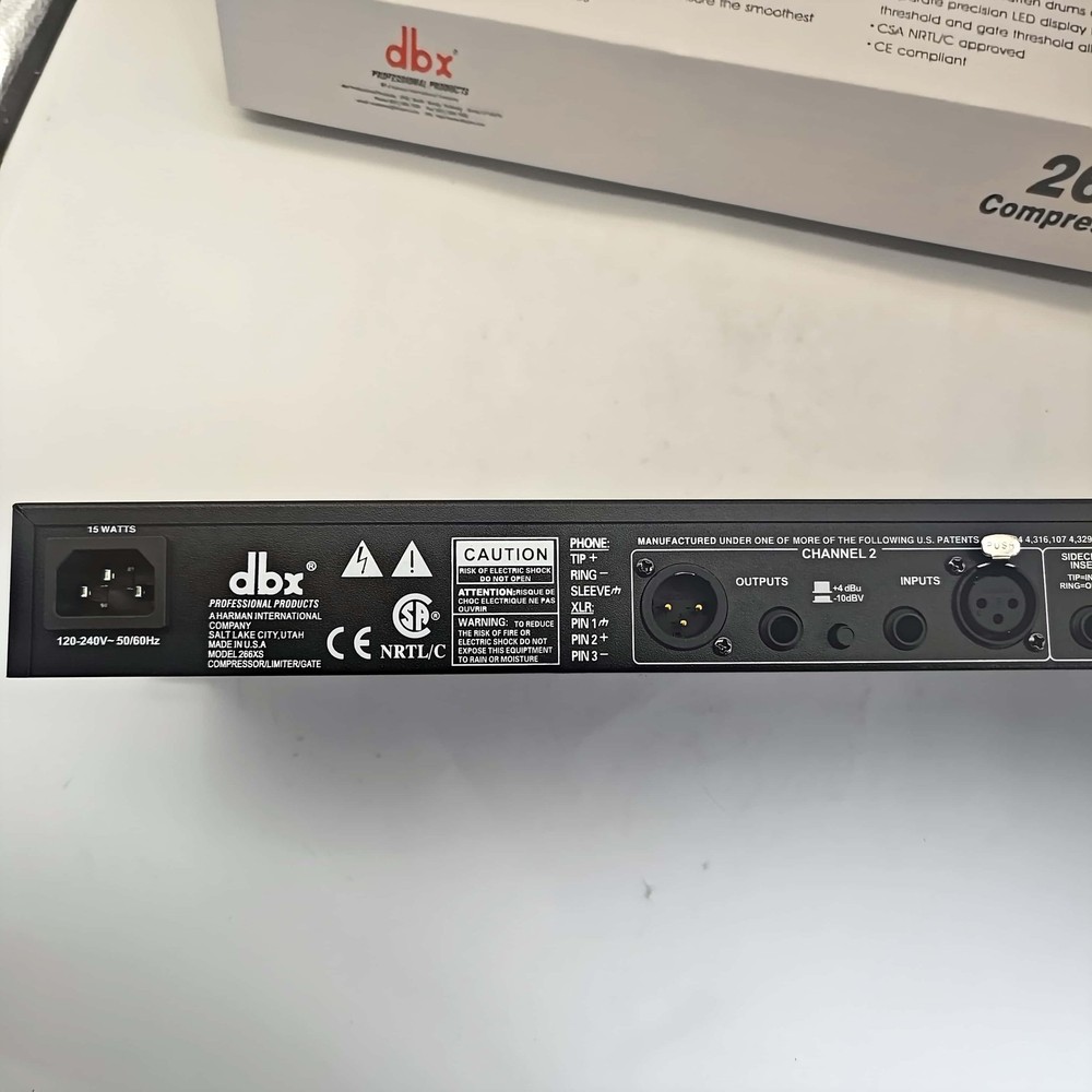 266xs dbx Dual Channel Compressor Gate Dynamics Processor w/ Side Chain Insert