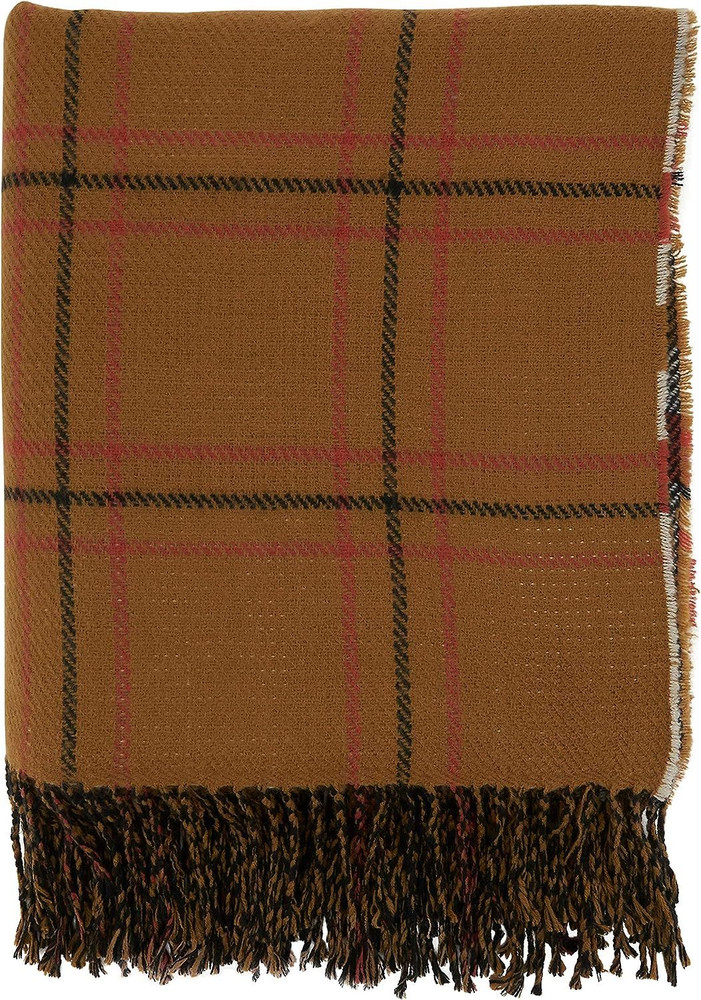 SARO LIFESTYLE Reversible Plaid Throw Blanket, Rust, 50"" x 50" x 60", Rust