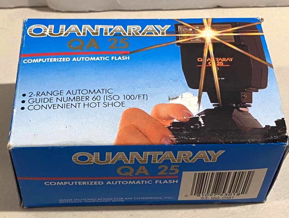 Quantaray QA 25 Computerized Automatic Flash Unit in Box