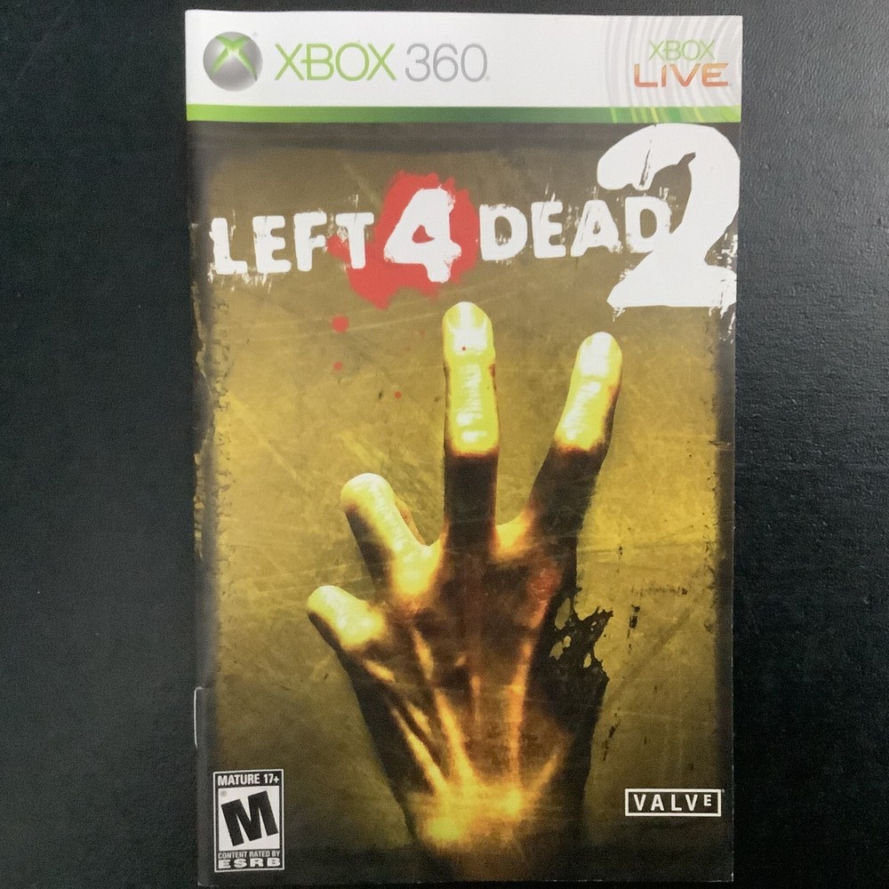 Left 4 Dead 2 Microsoft Xbox 360 Instruction Manual Only