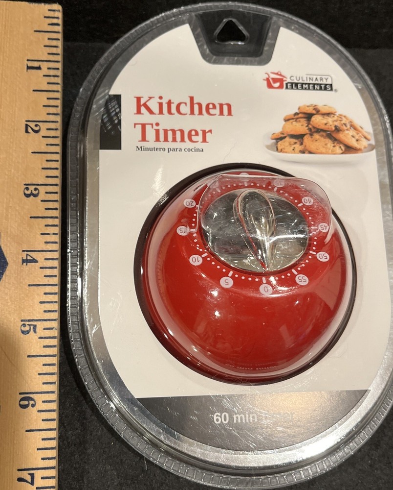 New Red 60 Minute Kitchen Timer by Culinary Elements