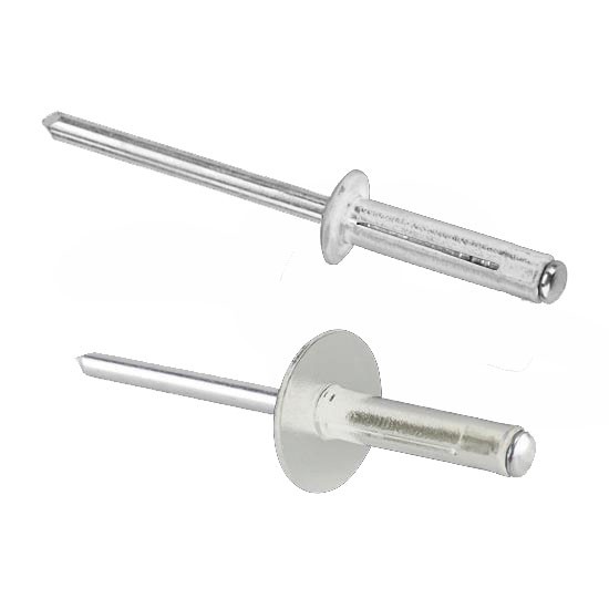 Speedway 3/16 Small & Large Head Alum Exploding Rivets, Plain