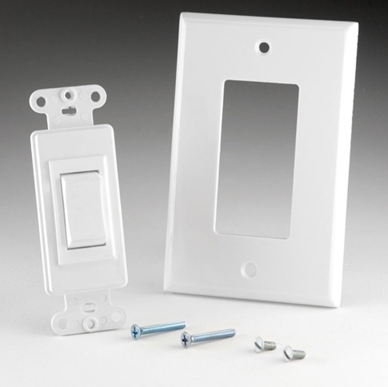 DA-LITE 80575 Switch Assembly w/ White Faceplate