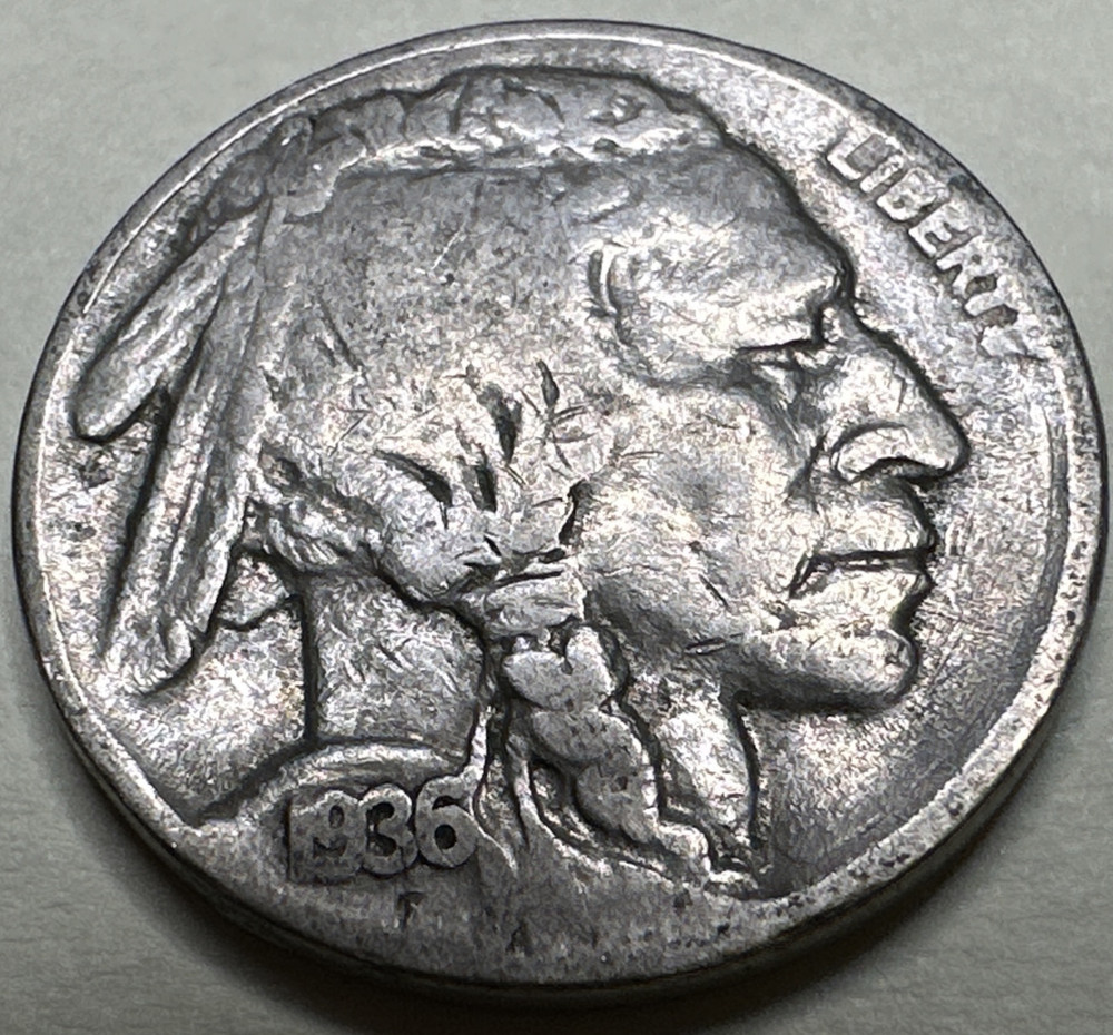 1936 Buffalo Nickel Full Date 5C 656X