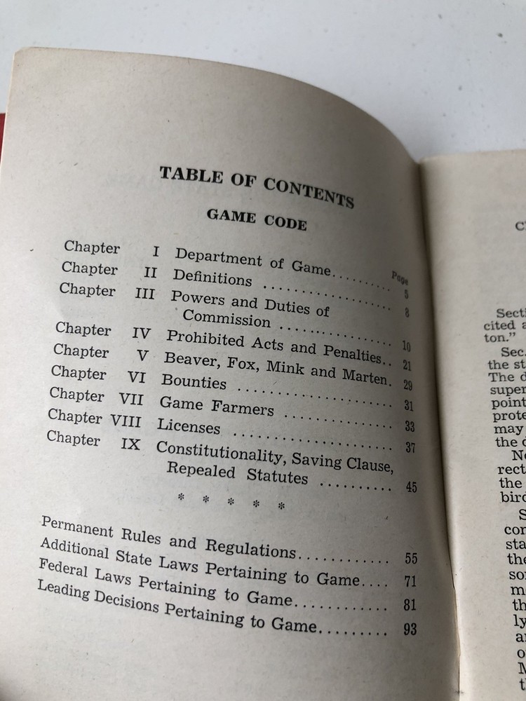 1947 Washington State Game Code