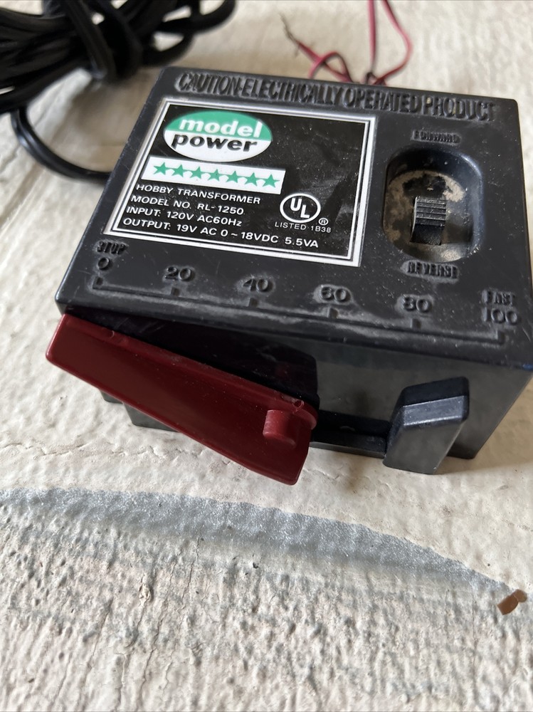 Vintage Hobby Model Power Analog Controller / Transformer Power Pack RL-1250