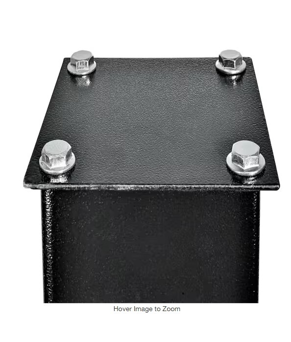 Mail Boss Galvanized Steel In-Ground Mailbox Post in Black