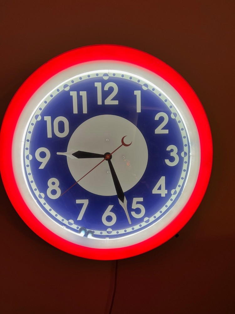Original Neon Clock Very Good Working Condition