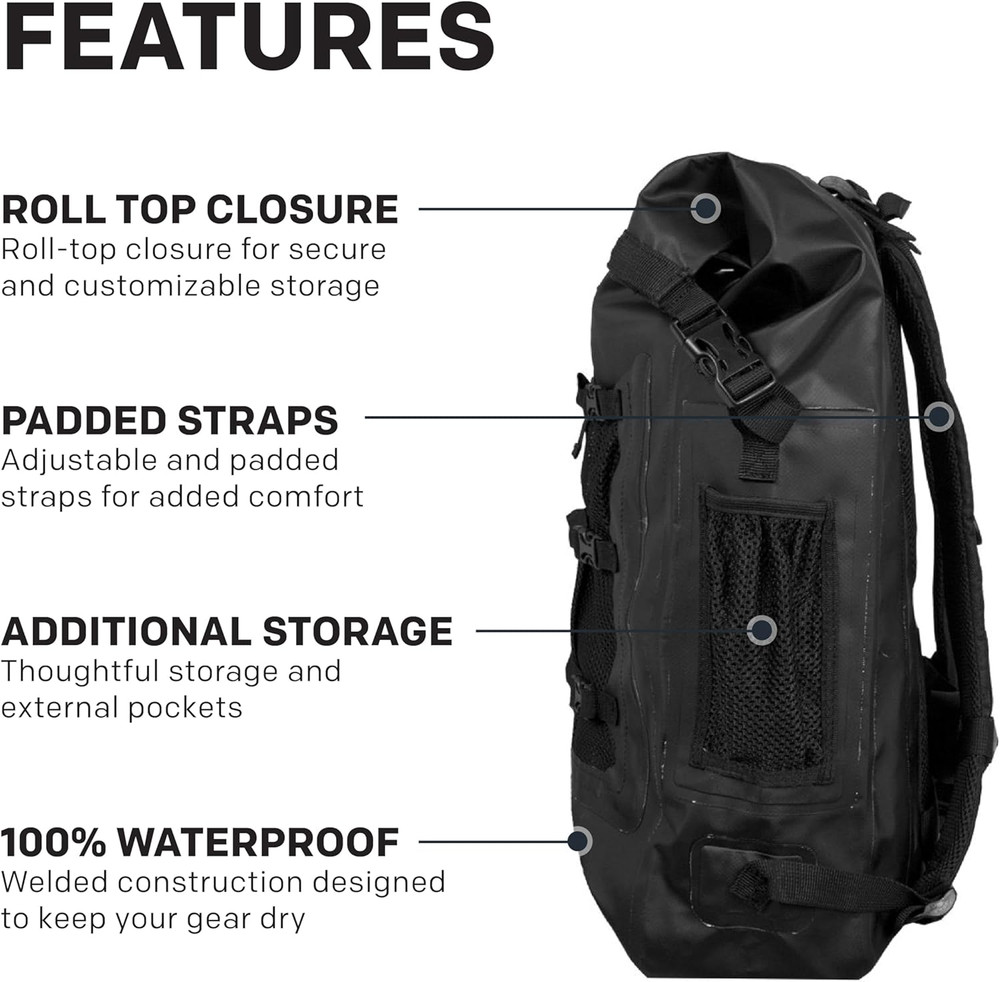 Grundens Gage Tech Rum Runner Backpack - Black Large