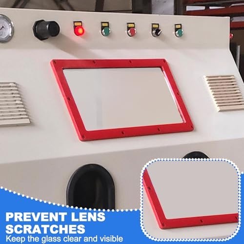 24 Pack Clear Polyester Abrasive Blasting Cabinet Lens Covers - 23"x11" Sandblas