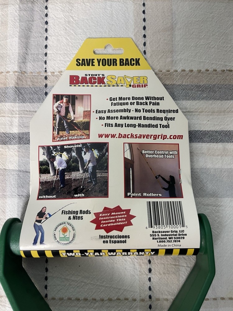 Stout’s BackSaver Grip Ergonomic Handle Tool Attachment Yard Work Aid