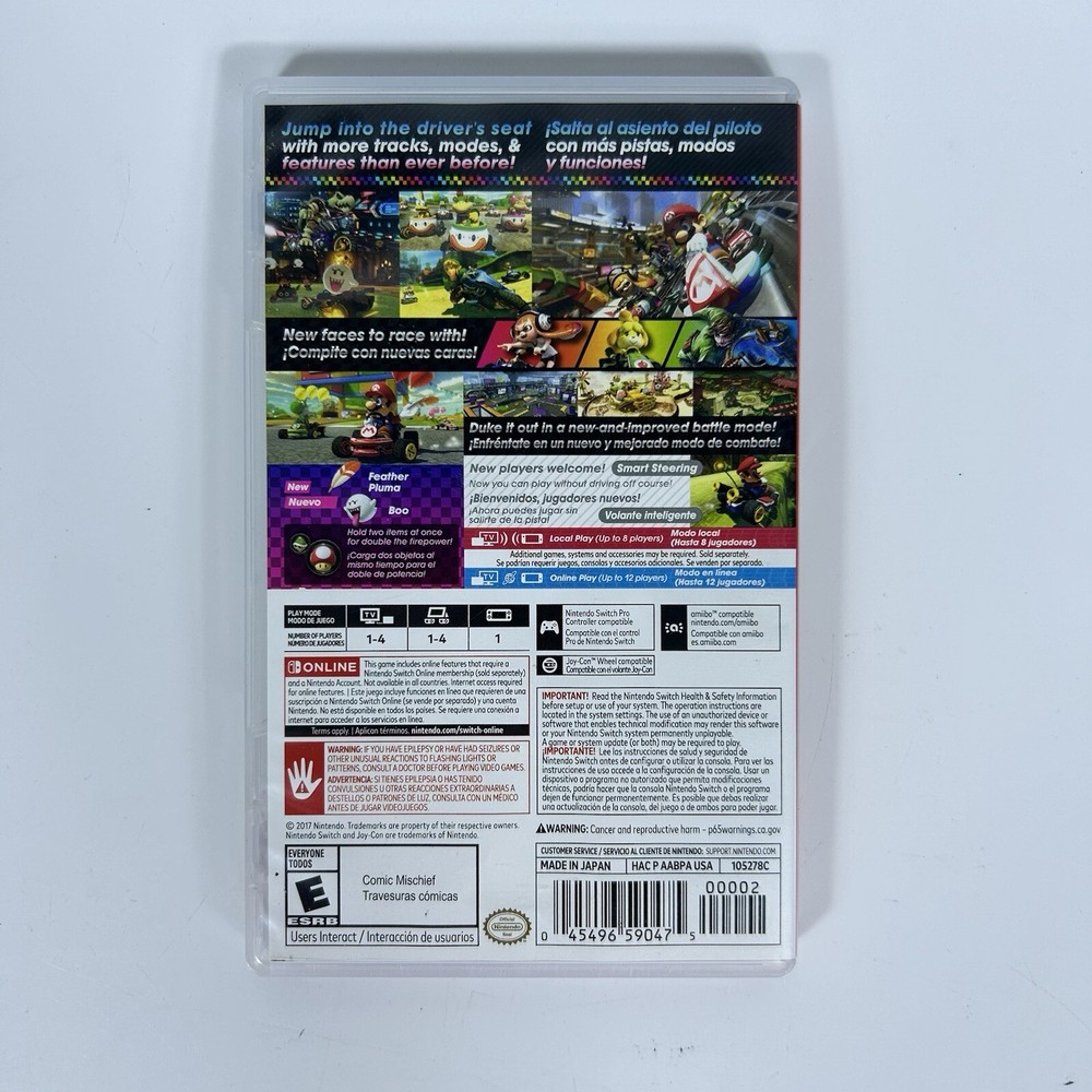 Nintendo Switch Mario Kart 8 Deluxe CASE ONLY NO GAME