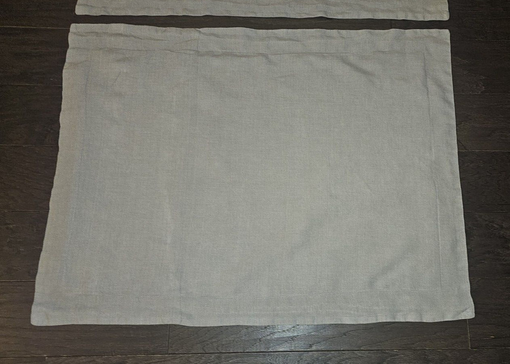 Restoration Hardware Linen Standard Pillow Shams Light Gray 2 TWO