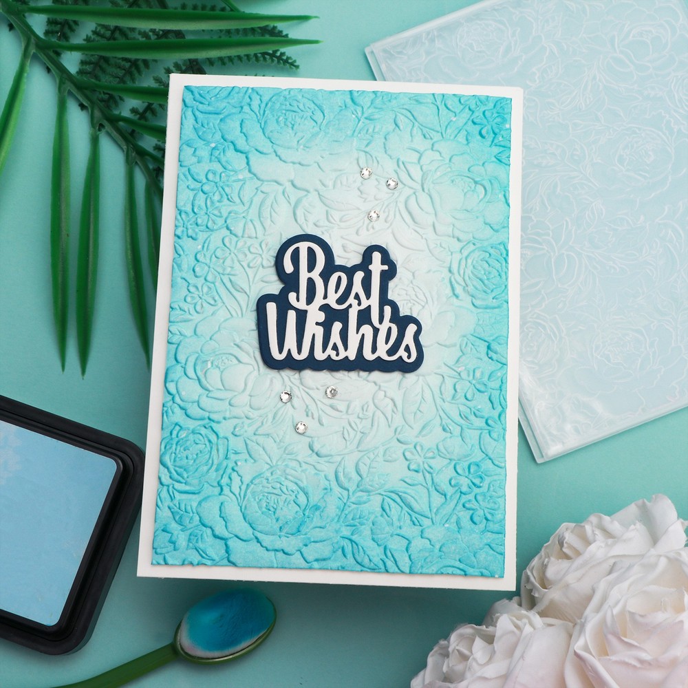 3D Embossing Folder Floral Pattern Plastic Flower Theme for Diy Scrapbooking