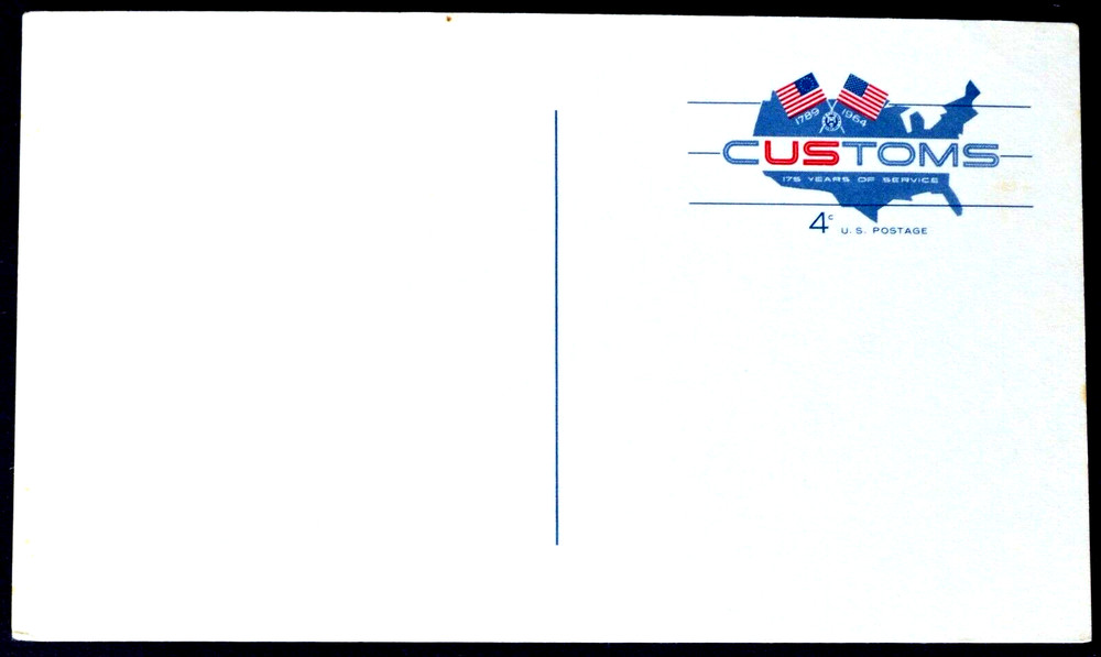 1964 US UX50 postal card, 4 cent, mint, sharp corners, excellent condition