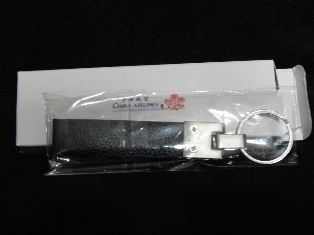 China Airlines Leather Keyring NIB